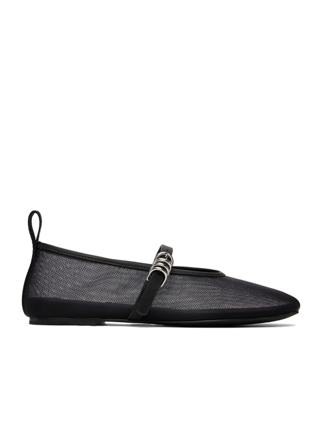 Rag & Bone Black Mary Jane Spire Flats With Silver Buckle